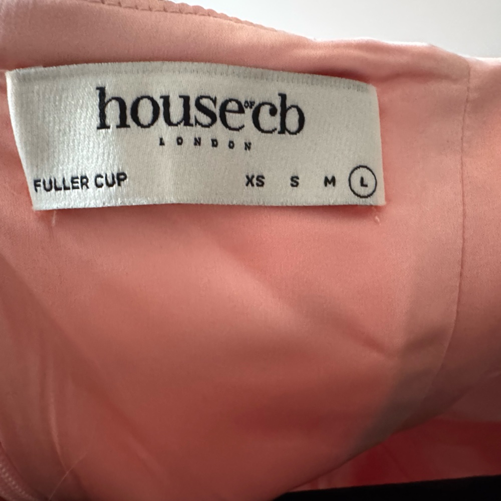 House of CB Peach Satin Pleated Midi Dress. - Picture 7 of 12
